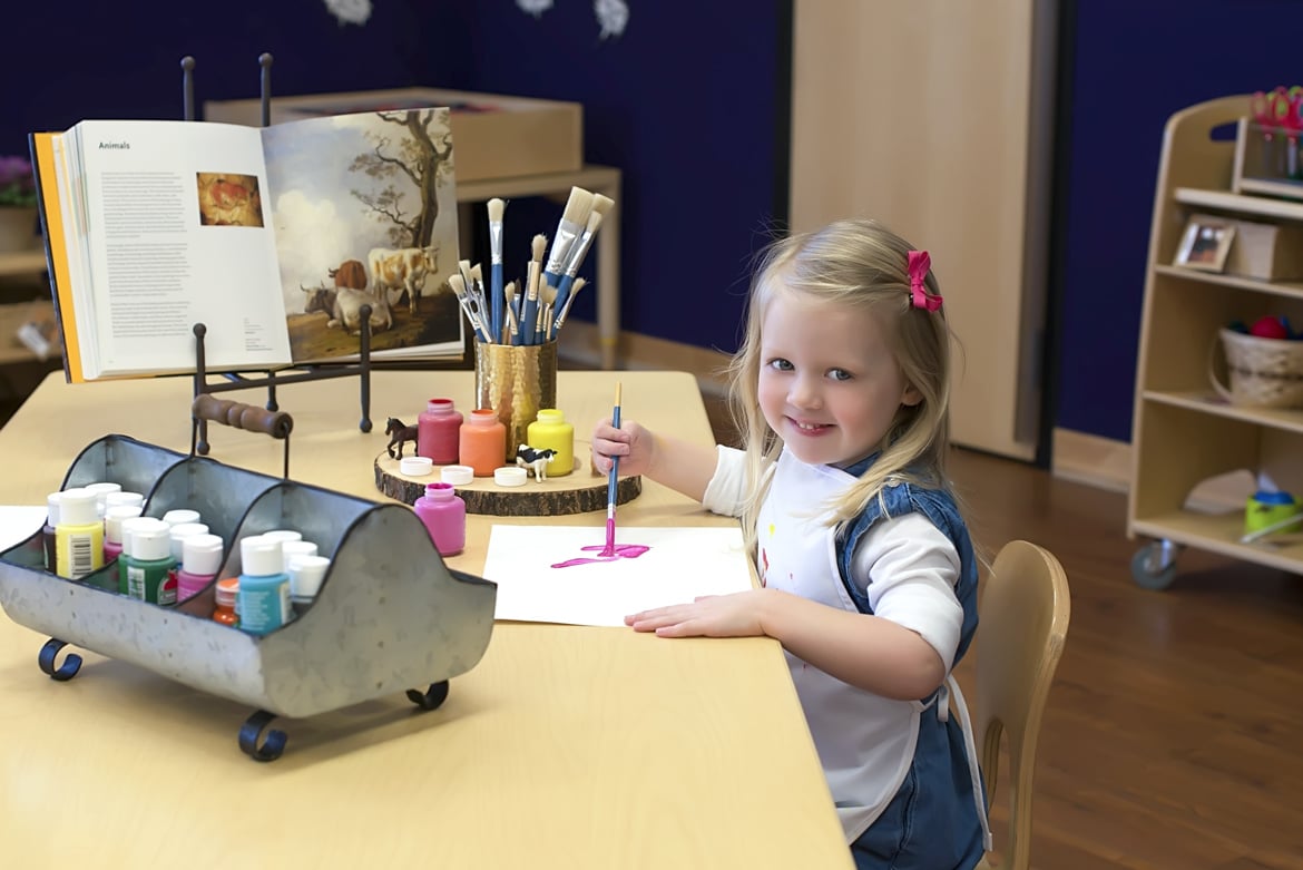 Young Girl Painting