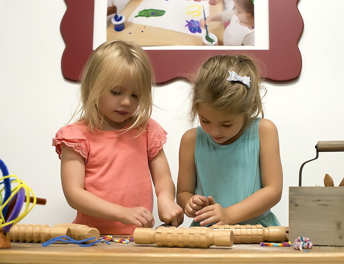 Children doing artwork